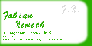 fabian nemeth business card